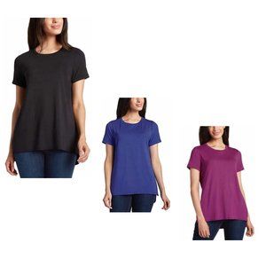 NWT Ellen Tracy Women's Soft Knit Crew Neck Tunic Top Colors In Sizes S M L $45